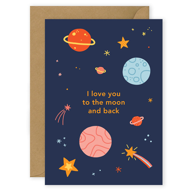 I Love You to the Moon Card